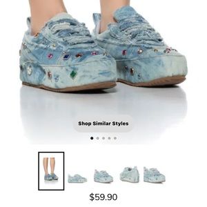 AZALEA WANG MAI DENIM SNEAKER size 11